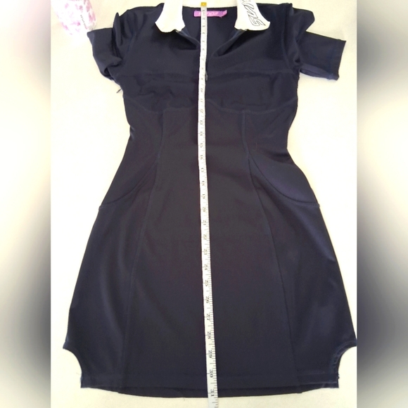 SVNDZ/ Polo Sport Dress/ Navy Blue/ Bodycon/ Size US M - Picture 8 of 14
